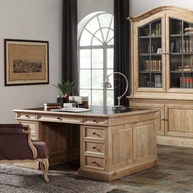 Marcottestyle Interiors Bureau,Partnerdesk,Eiken Bureau,Eiken Bureau Met Lades,Massief Eiken Bureau