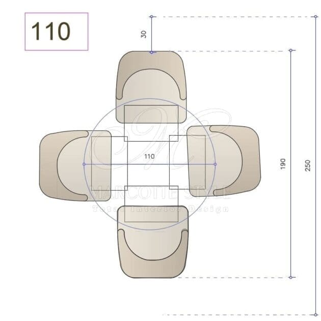 Marcottestyle Interiors Ronde Tafel