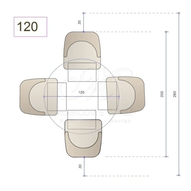 Marcottestyle Interiors Ronde Tafel