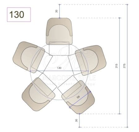 Marcottestyle Interiors Ronde Tafel