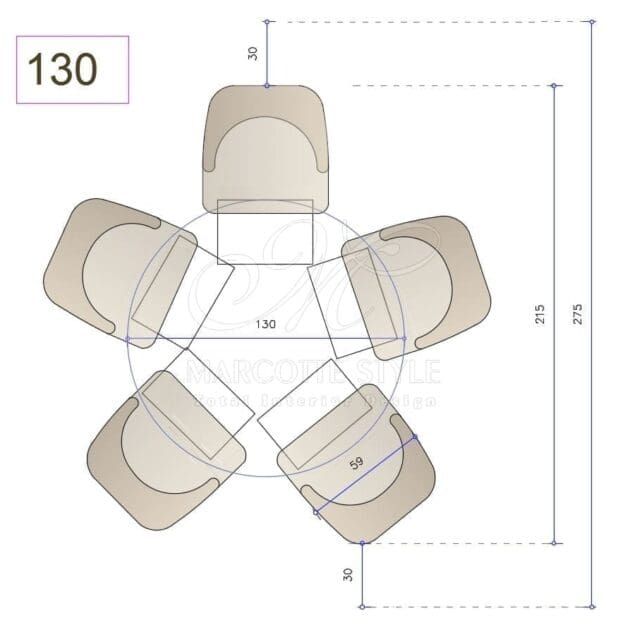 Marcottestyle Interiors Ronde Tafel