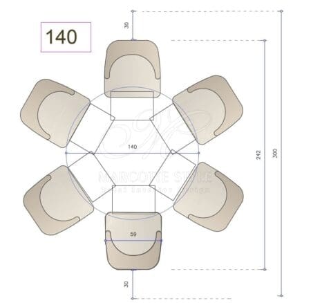 Marcottestyle Interiors Ronde Tafel