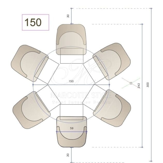 Marcottestyle Interiors Ronde Tafel