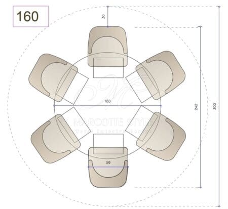 Marcottestyle Interiors Ronde Tafel