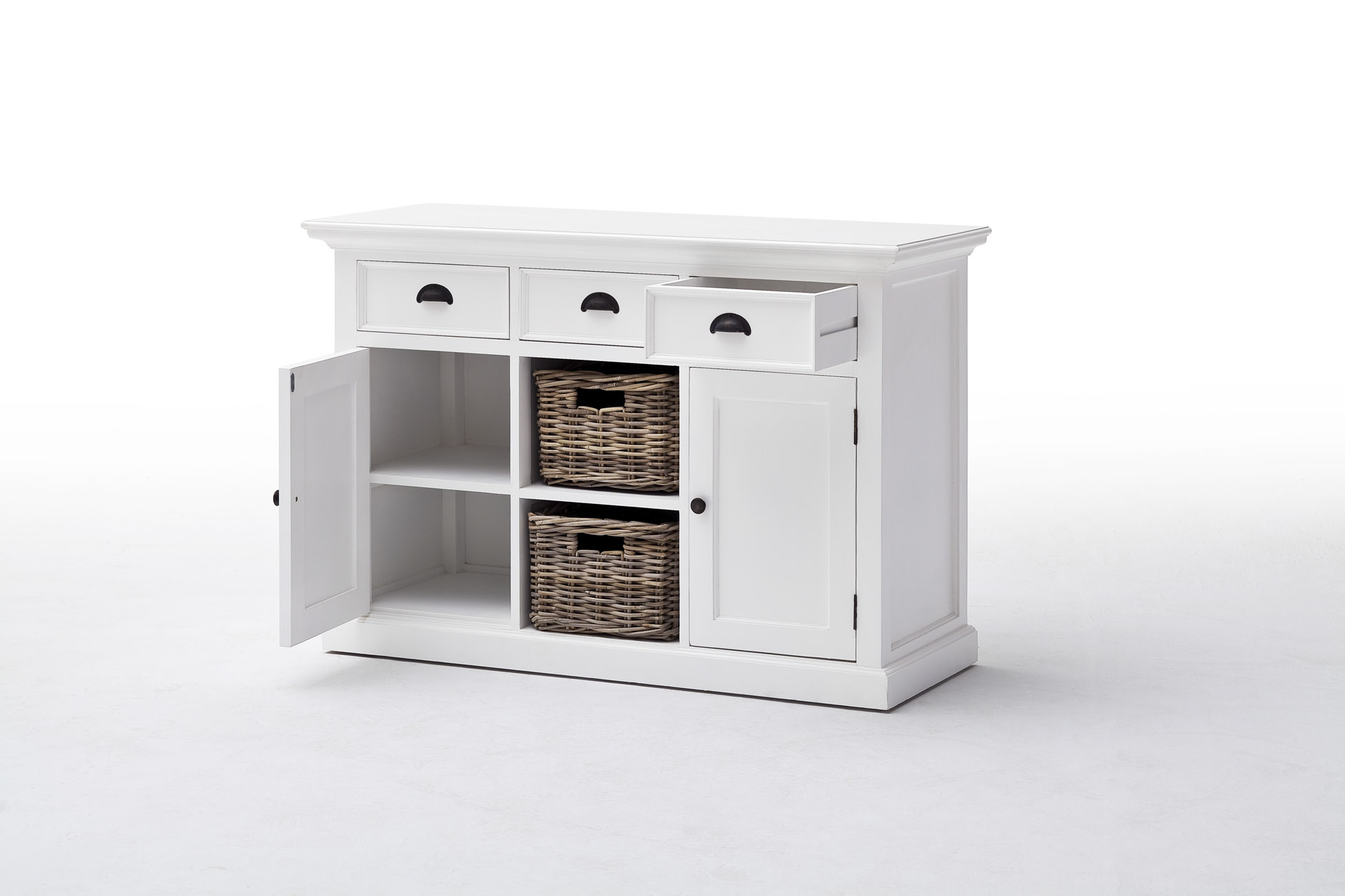 Lage kast wit hardhout collectie van Marcottestyle