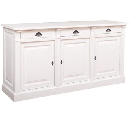 Eiken Dressoir Avignon - Massief Eiken Dressoir Met 3 Deuren En 3 Lades, Ideaal Voor Opbergruimte.