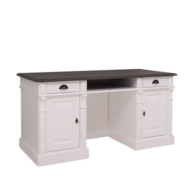 Marcottestyle Interiors Bureau, Eiken Bureau Met Gesloten Achterkant, Bureau Op Maat, Luxe Eiken Bureau