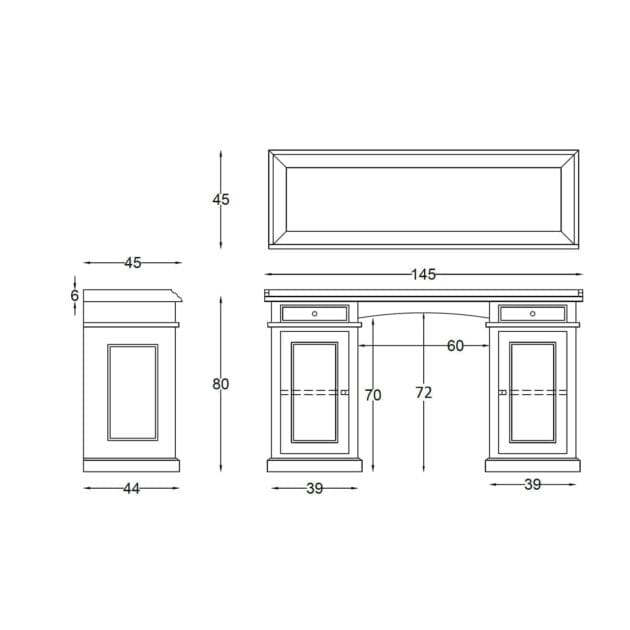 Marcottestyle Interiors Make Up Bureau,Make-Up Tafel,Make-Uptafel,Makeup Tafel,Makeup Kast,Make Up Tafel