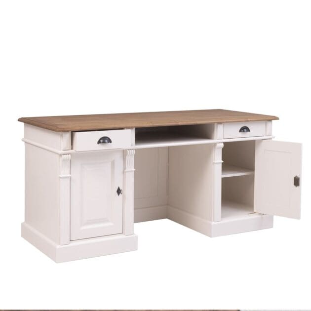 Marcottestyle Interiors Bureau, Eiken Bureau Met Gesloten Achterkant, Bureau Op Maat, Luxe Eiken Bureau