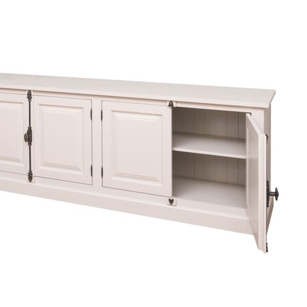 Eiken Dressoir Montreux - Massief Eiken Dressoir Met 4 Deuren En Ruime Opbergruimte.