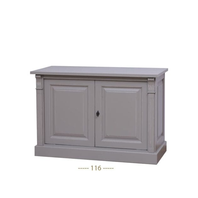 Eiken Dressoir Beaumont - Massief Eiken Dressoir Met 2 Deuren, Ideaal Voor Opbergruimte.