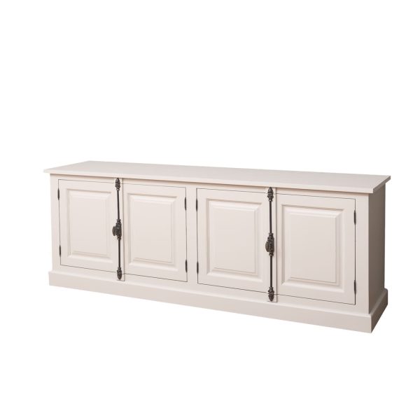 Eiken Dressoir Montreux - Massief eiken dressoir met 4 deuren en ruime opbergruimte.