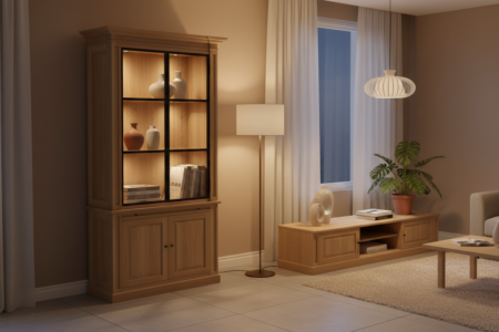 Eiken-Vitrinekast-Linceste Cosy