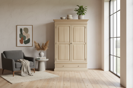 Eiken Kleerkast 140 Marcottestyle