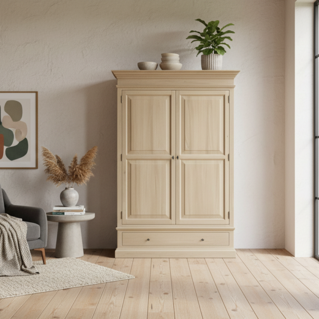 Eiken Kleerkast 140 Marcottestyle