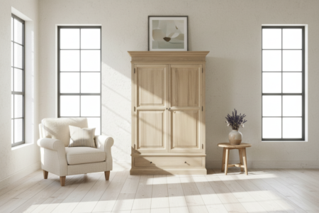 Eiken Kleerkast 140 Marcottestyle