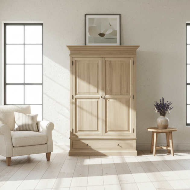 Eiken Kleerkast 140 Marcottestyle